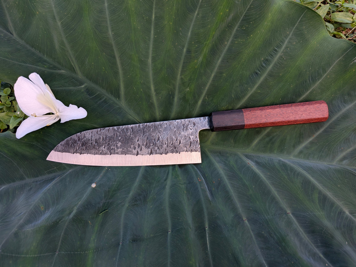 Stainless Santoku - Leopard
