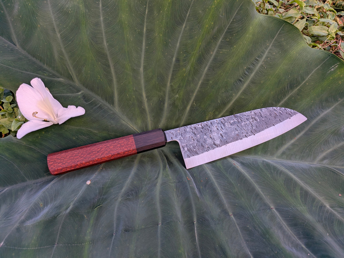 Stainless Santoku - Leopard